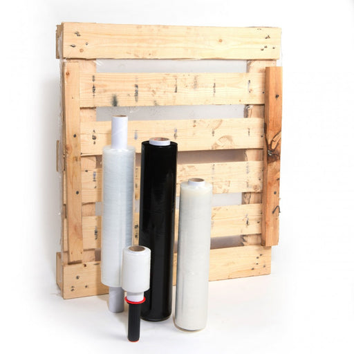 Blown Pallet Wrap Hand Stretch Film - Clear & Black - 30% Recycled product image